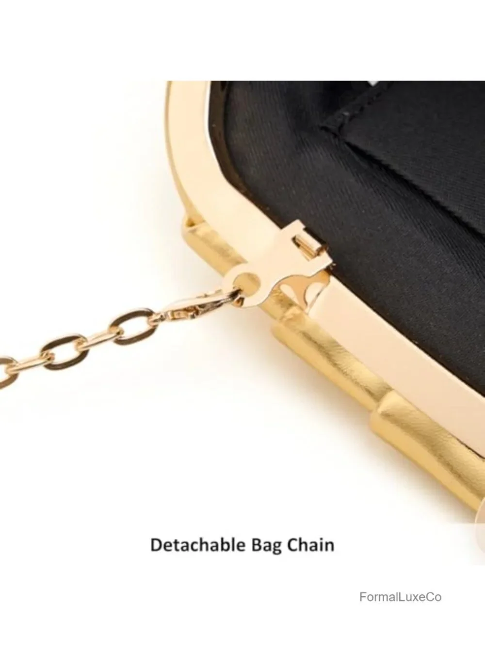 Elegant Pleated Vegan Leather Clutch Purse Detachable Chain Evening Bag